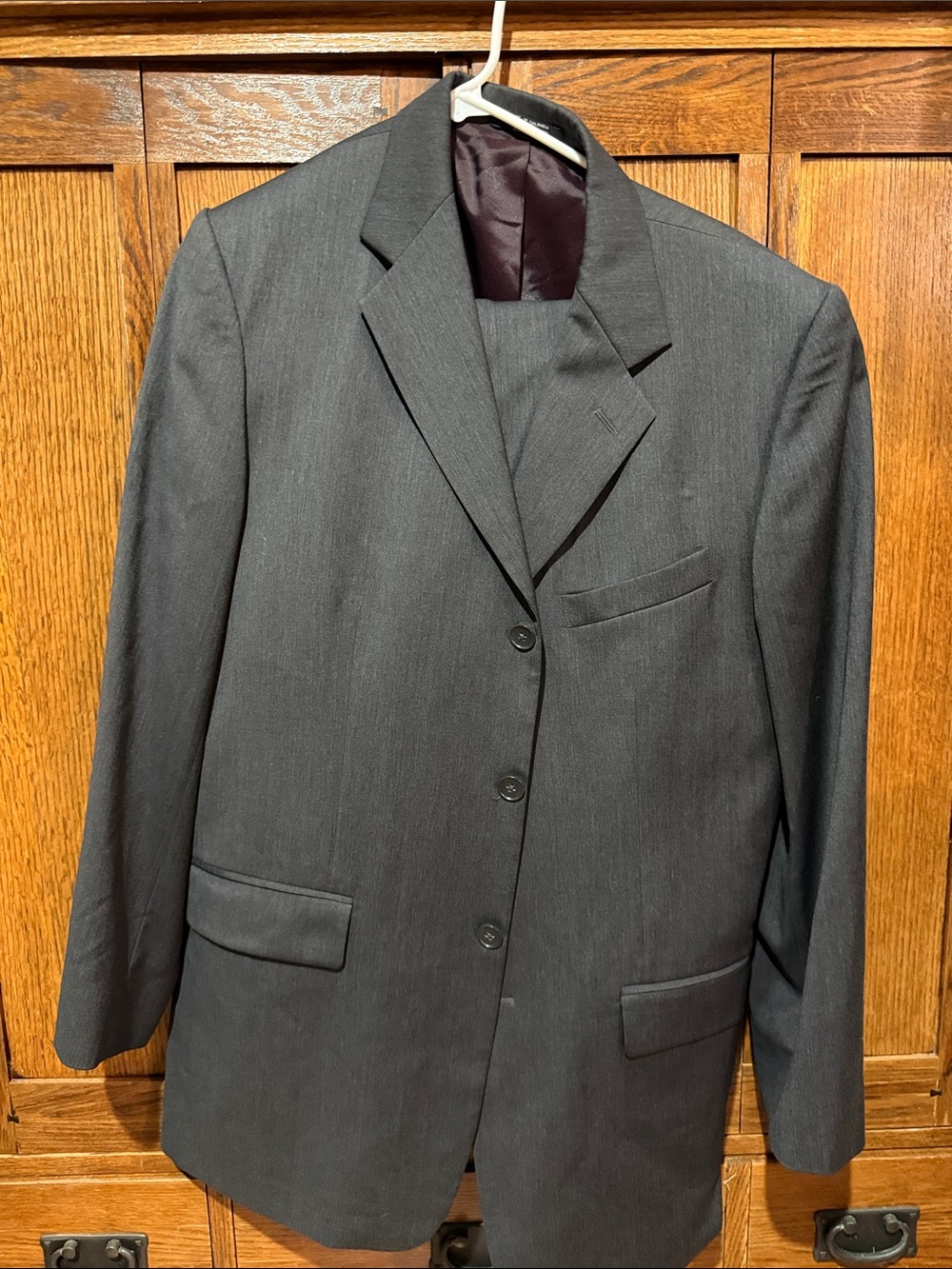 Alfani Men's Charcoal Gray Three-Button Suit Jacket